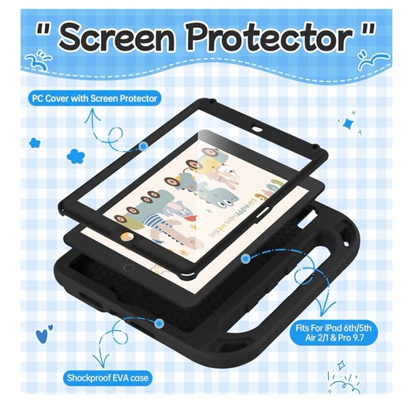 iPad Air 1st gen 32GB Model A1474 with Black Protective Case - Picture 12 of 16